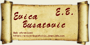 Evica Bušatović vizit kartica